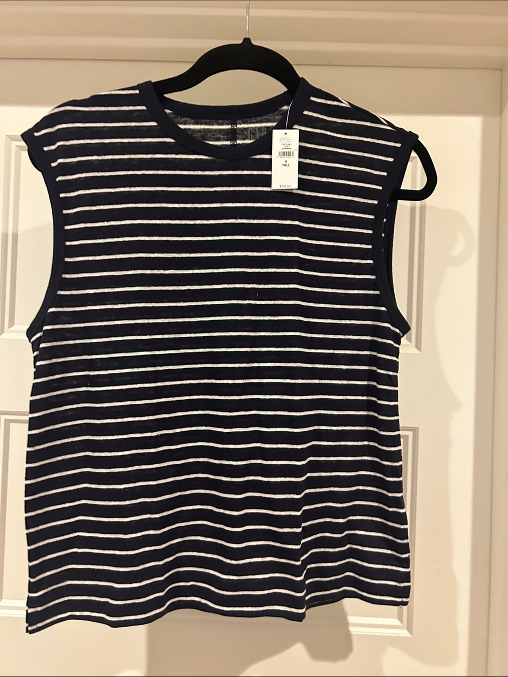 GAP Navy and White Striped Sleeveless Tank